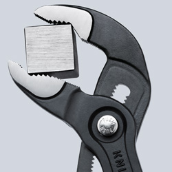 KNIPEX COBRA® клещи переставные с фиксатором, 42 мм (1 1/2"), под ключ 36 мм, L-180 мм, Cr-V, серые, 2-компонентные рукоятки, с держателем для торгово купить фото 5