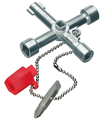 Ключ крестовой 4-лучевой для стандартных шкафов и систем запирания, L-76 мм купить