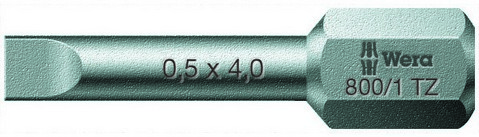 800/1 TZ SL бита шлицевая торсионная, вязкая твёрдость, хвостовик 1/4" C 6.3, 0.5 x 4 x 25 мм купить